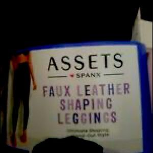 Assets By Spanx Faux Leather Shaping Legging SMALL